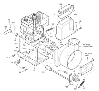 Frame Diagram and Parts List for 627804X89D 2002 Briggs and Stratton Snow Blower